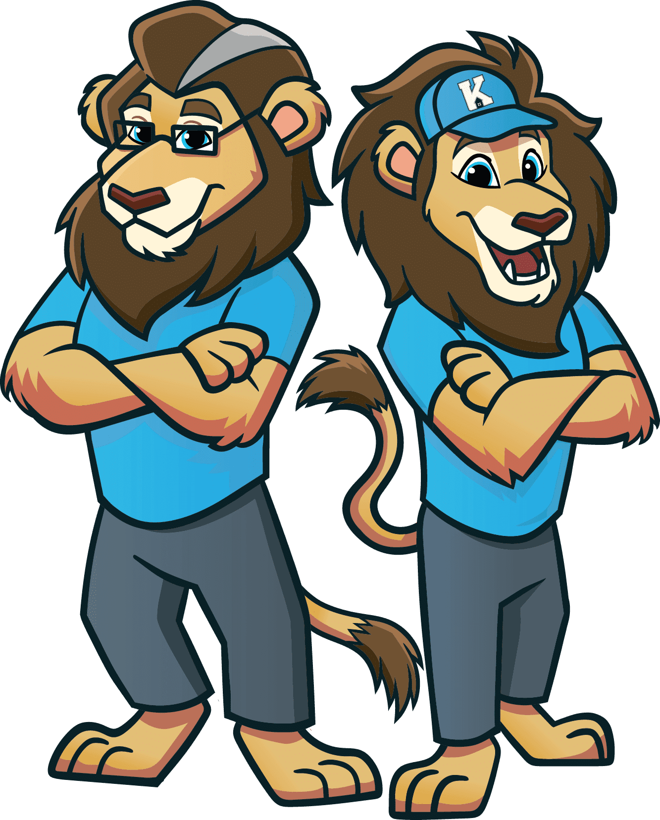 Two Lion Mascots