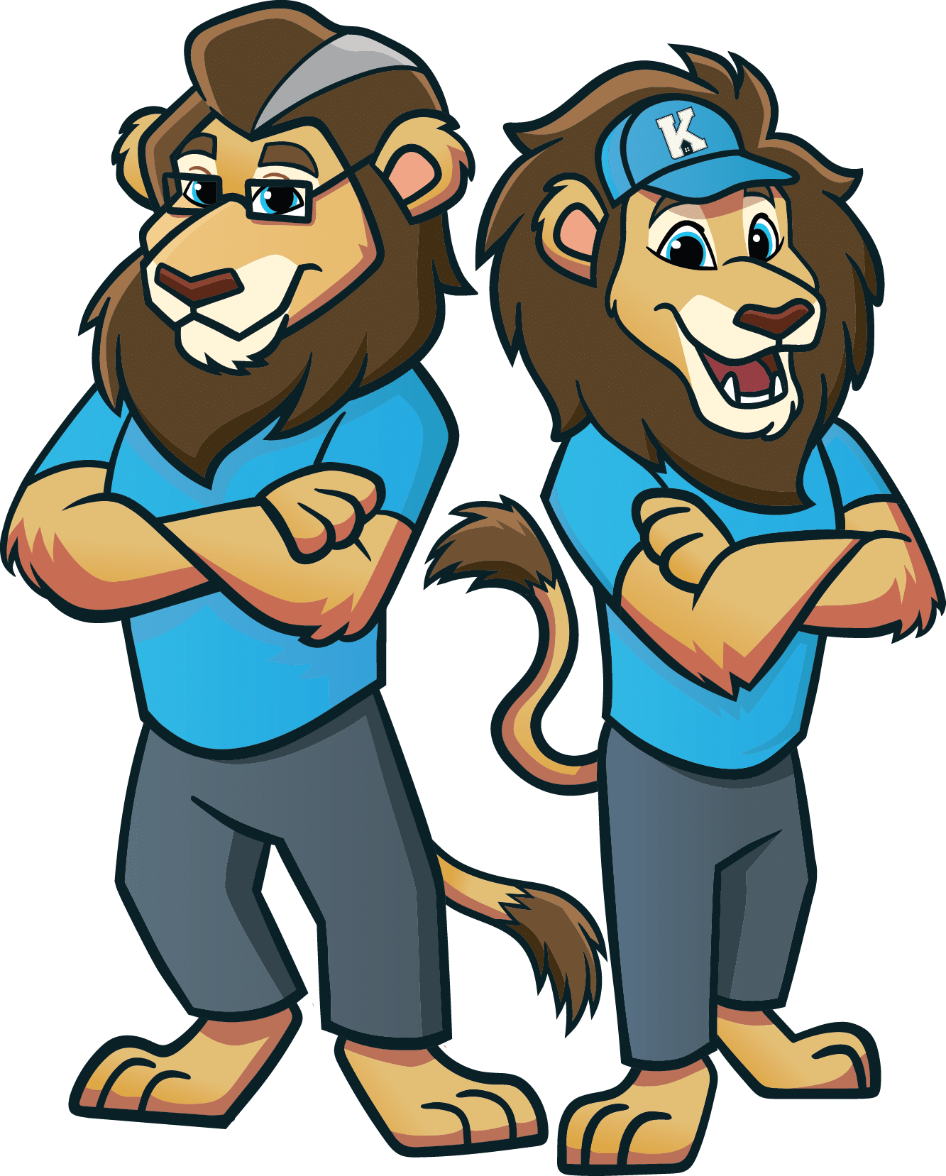 Two Lion Mascots